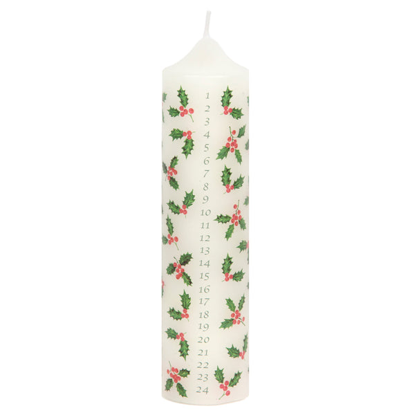 talking tables Christmas Holly Pillar Advent Candle