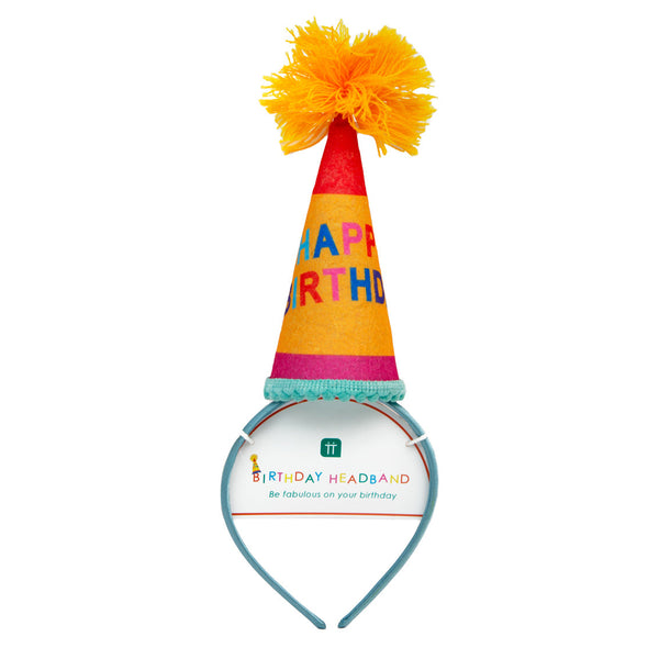talking tables Colourful Birthday Party Hat Headband