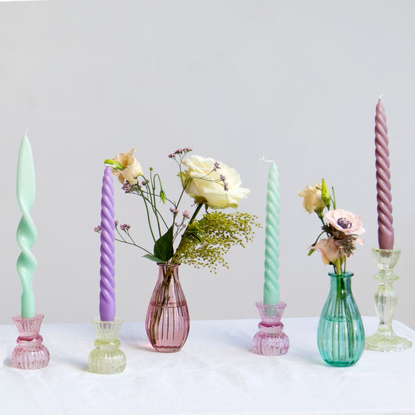 Talking Tables Cool Coloured Blue Spiral Candles - 4 Pack