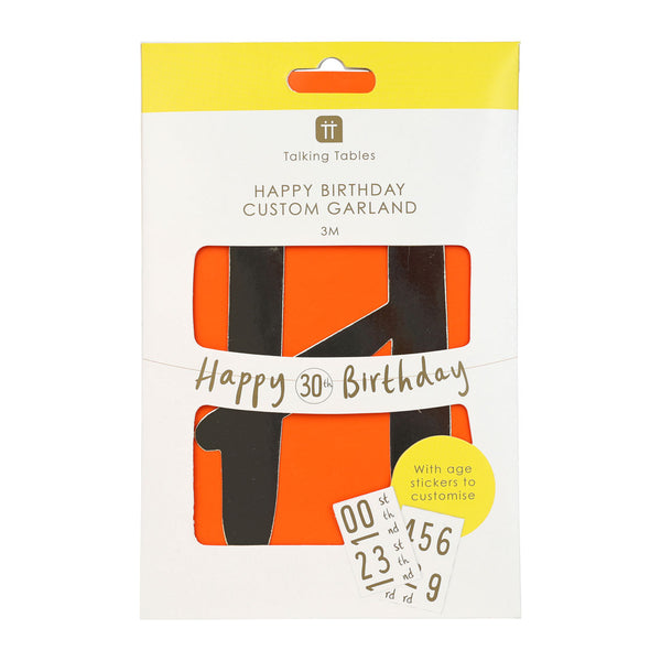 Talking Tables Customisable Happy Birthday Garland - 3m