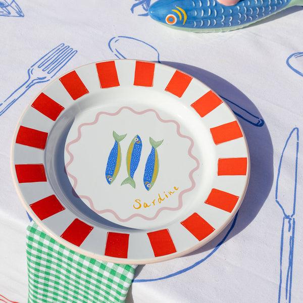Talking Tables Food & Drinks Motifs Fabric Tablecloth