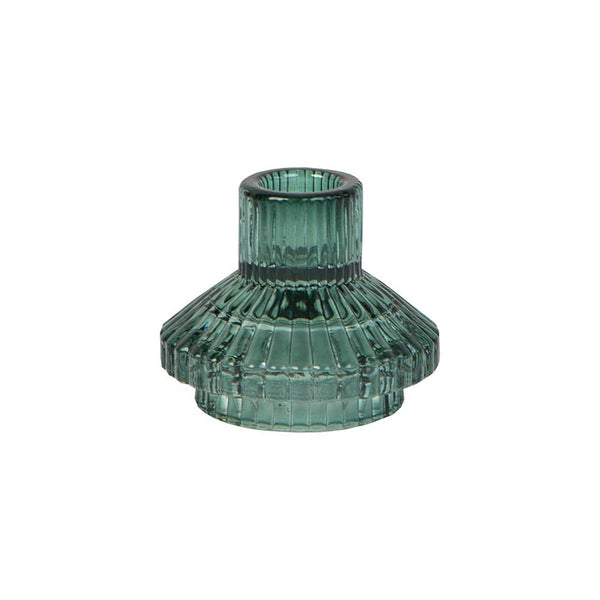 talking tables Geometric Small Sage Green Glass Candle Holder