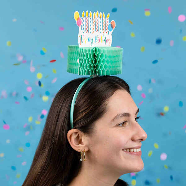 Talking Tables Green 'It's My Birthday' Cake Headband Crown