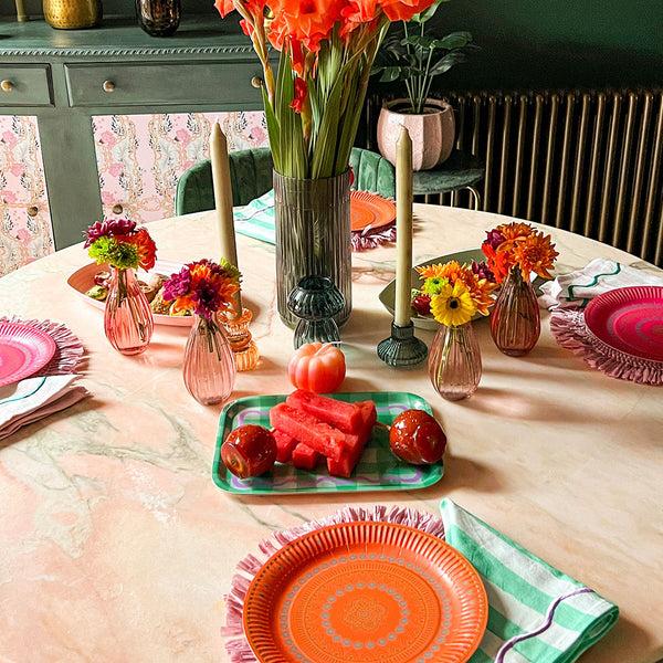 Talking Tables Green Mushroom Glass Candle Holder & Bud Vase