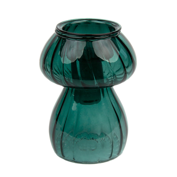 talking tables Green Mushroom Glass Candle Holder & Bud Vase