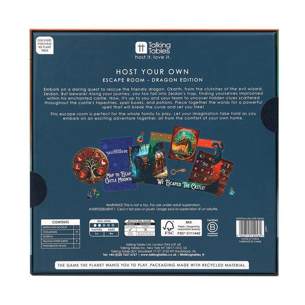 Talking Tables Host Your Own Family Escape Room Game - Dragon Edition