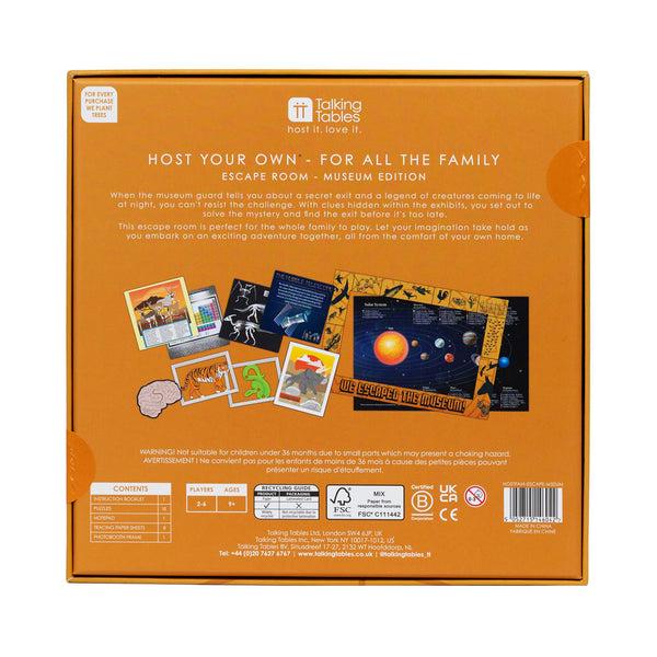 Talking Tables Host Your Own Family Escape Room - Museum Edition