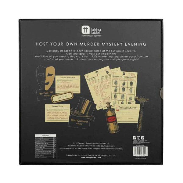 Talking Tables Host Your Own Murder Mystery At The Circus Game