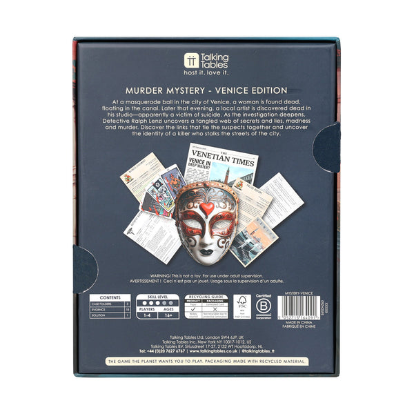 Talking Tables Host Your Own Murder Mystery – Venice Edition