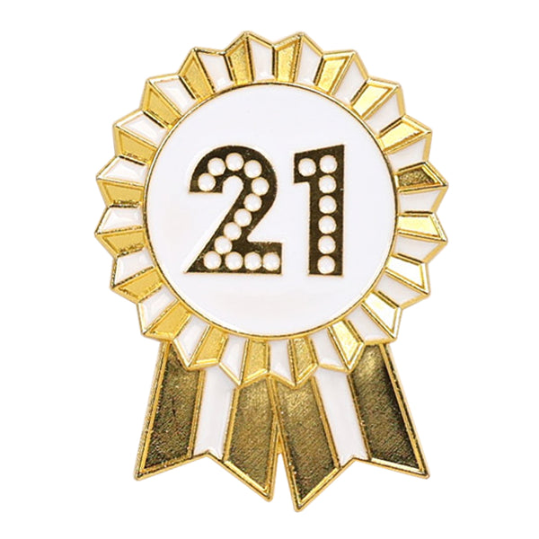 talking tables Luxe Gold Enamel Birthday Pin Badge - 21
