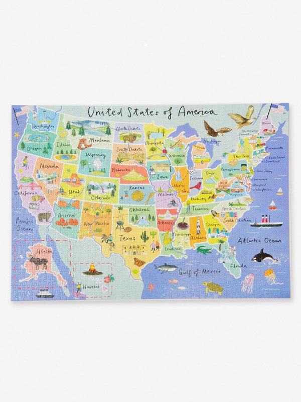 Talking Tables Map Of The USA Jigsaw Puzzle - 1000 Pieces