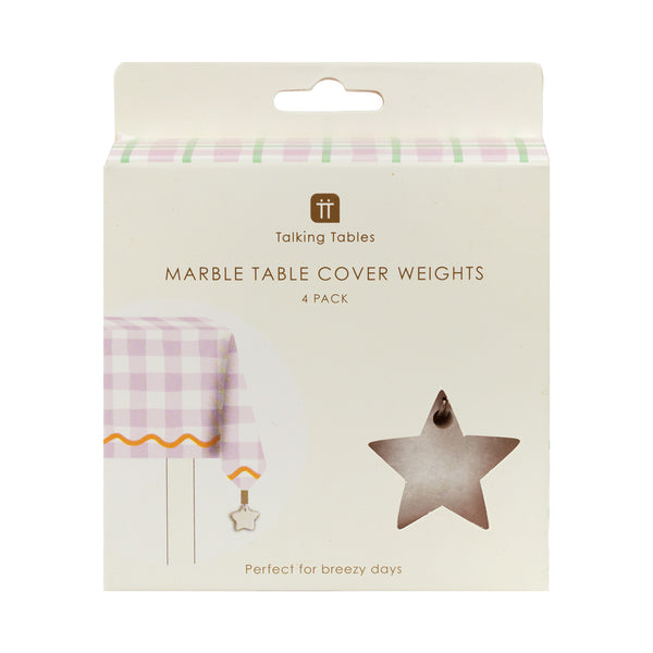 Talking Tables Marble Star Table Cover Weights - 4 Pack