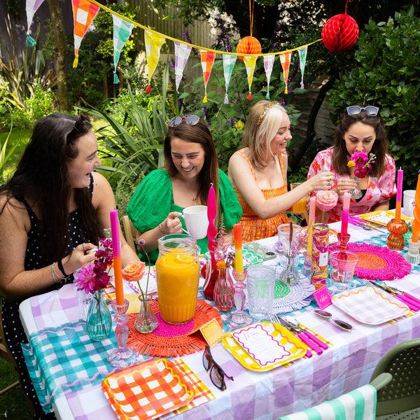 Talking Tables Ombre Pink Yellow And Orange Dinner Candles - 3 Pack