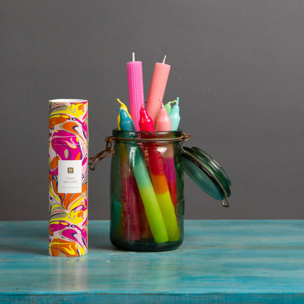 Talking Tables Ombre Pink Yellow And Orange Dinner Candles - 3 Pack