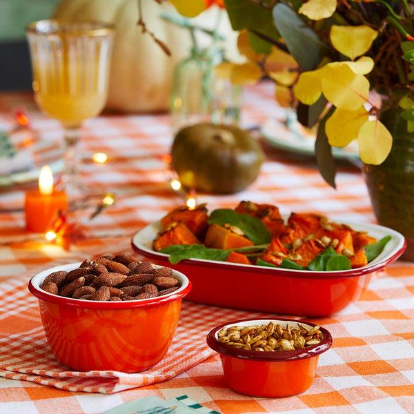Talking Tables Orange "Hot Stuff" Chilli Enamel Bowl - 10cm