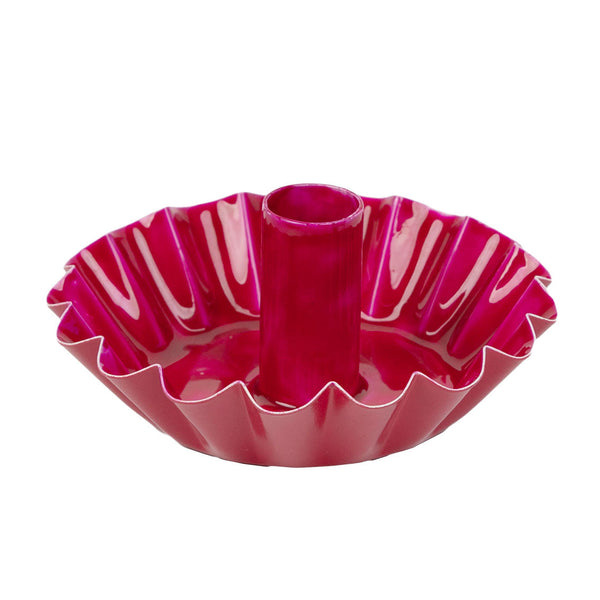 talking tables Pink Scalloped Metal Dinner Candle Holder