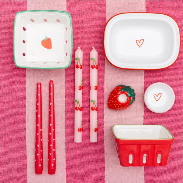 Talking Tables Pink Stripe Cotton XL Tablecloth - 160cm X 250cm