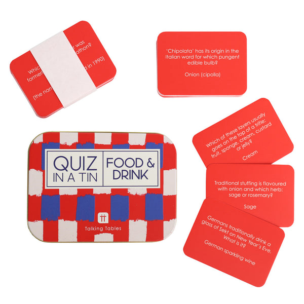 Talking Tables Quiz In A Tin - Food Trivia - 200 Questions