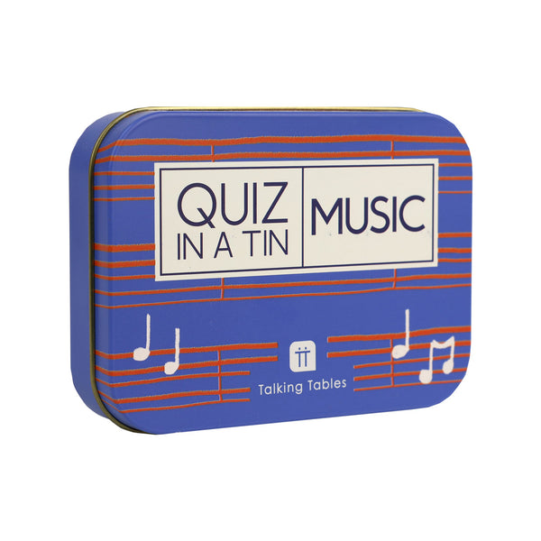talking tables Quiz in a Tin - Music Trivia - 200 Questions