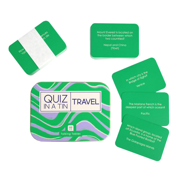 Talking Tables Quiz In A Tin - Travel Trivia - 200 Questions