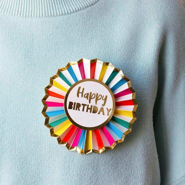 Talking Tables Rainbow Brights Happy Birthday Badge