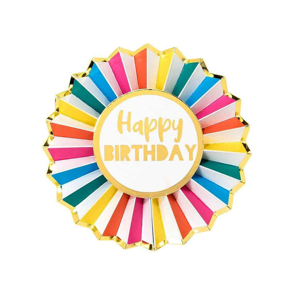 talking tables Rainbow Brights Happy Birthday Badge