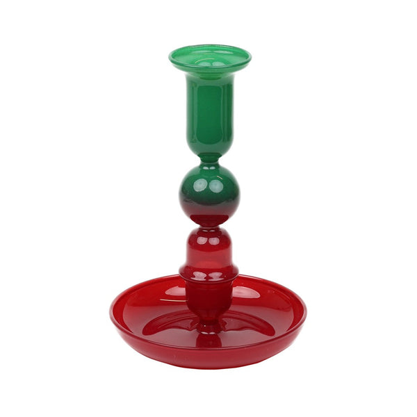 talking tables Red & Green Ombre Christmas Glass Candle Holder