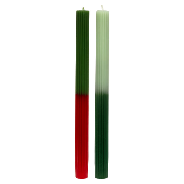 Talking Tables Red & Green Ombre Dinner Candles - 2 Pack