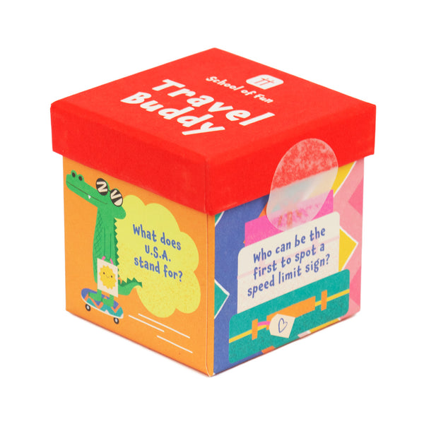 talking tables School of Fun Children's Game - Travel Buddy Trivia Box