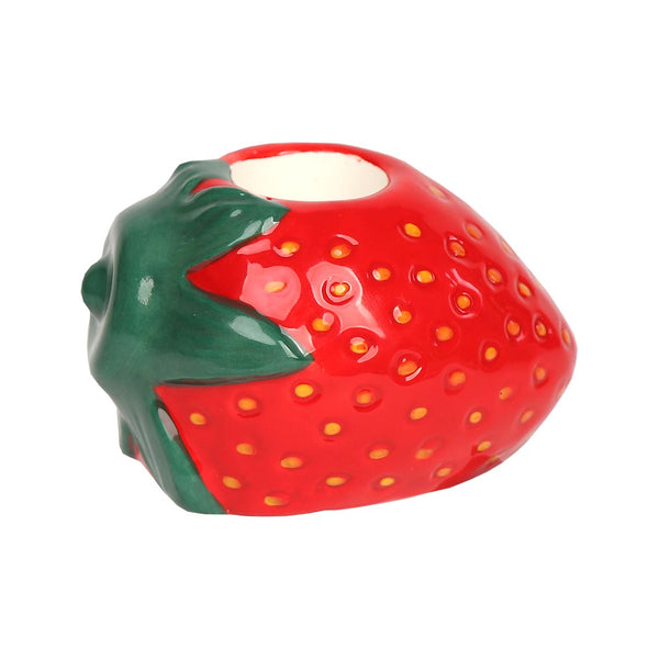 talking tables Strawberry Ceramic Candle Holder - 6cm