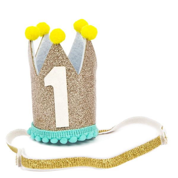 talking tables 1st Birthday Gold Crown