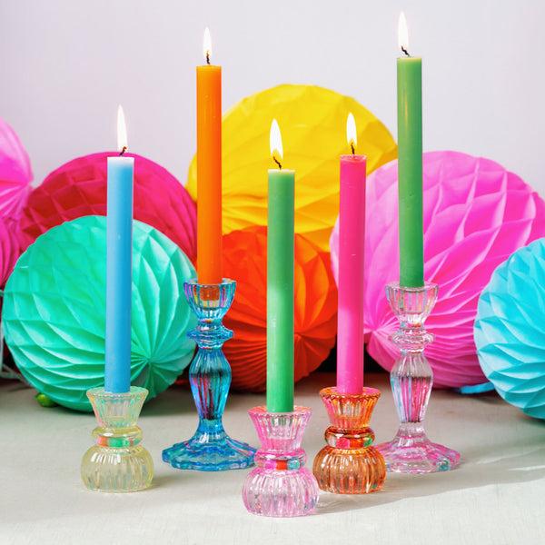 Talking Tables Blue Glass Candlestick Holder