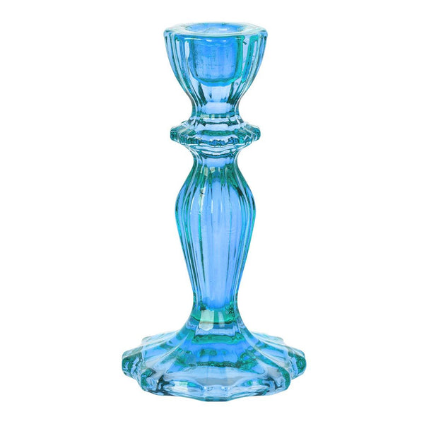 talking tables Blue Glass Candlestick Holder