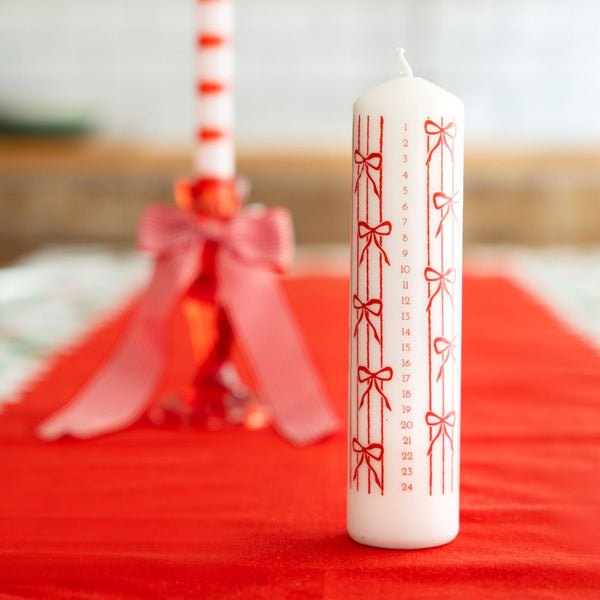 Talking Tables Christmas Bow Advent Candle