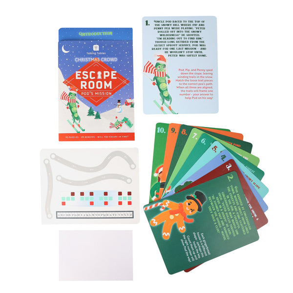 Talking Tables Christmas Escape Room - Pea Edition