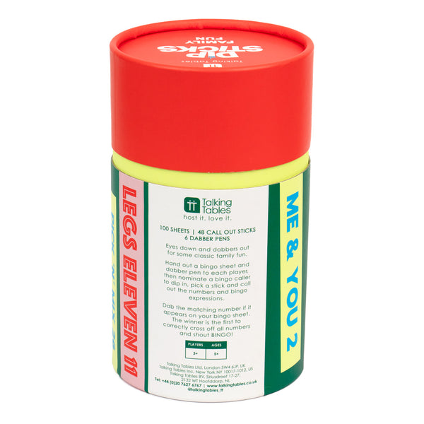 Talking Tables Dipsticks Family Bingo