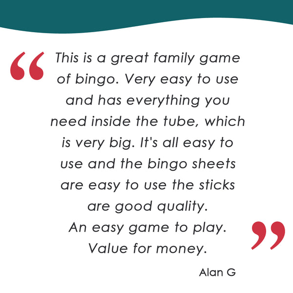 Talking Tables Dipsticks Family Bingo