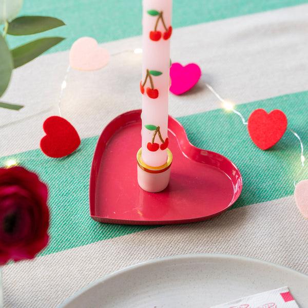 Talking Tables Enamel Heart Shaped Candle Holder