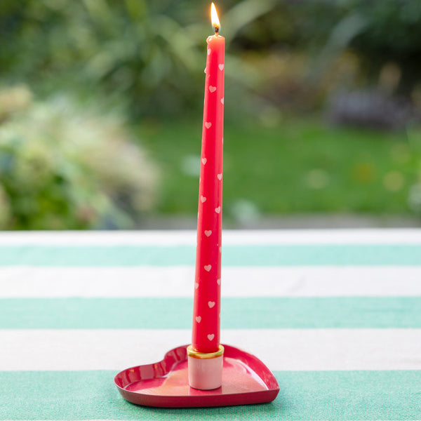 Talking Tables Enamel Heart Shaped Candle Holder