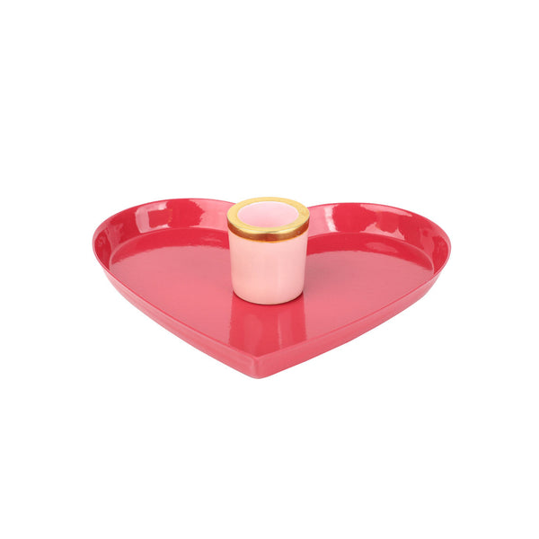Talking Tables Enamel Heart Shaped Candle Holder