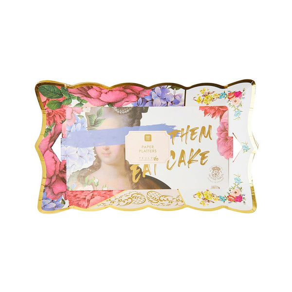Talking Tables Floral Paper Serving Platter - 4 Pack