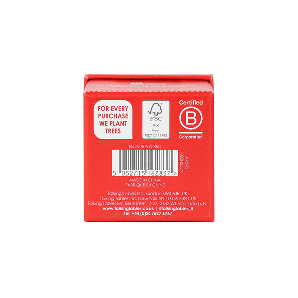 Talking Tables Folklore Red Christmas Trivia