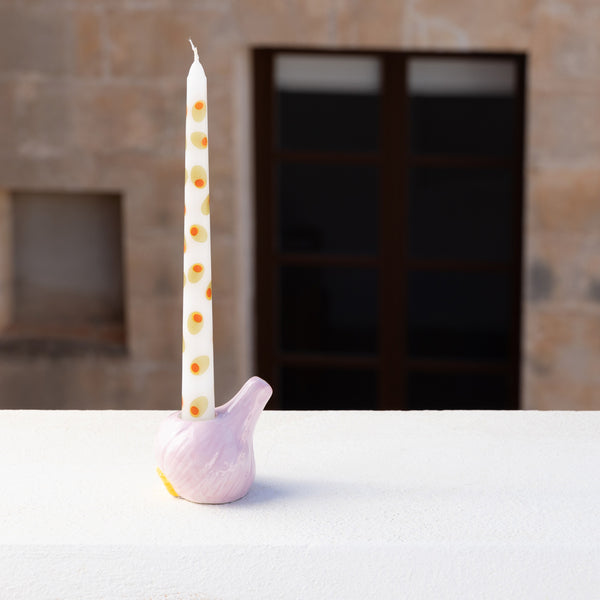 Talking Tables Garlic Ceramic Candle Holder - 6cm