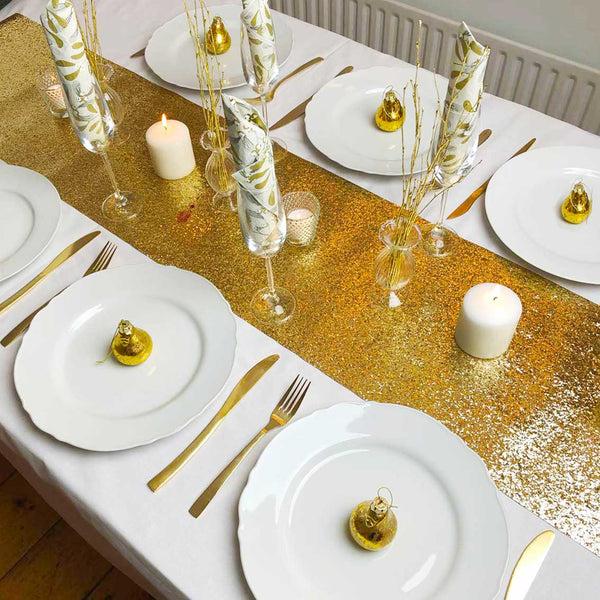 Talking Tables Gold Glitter Table Runner | 180cm