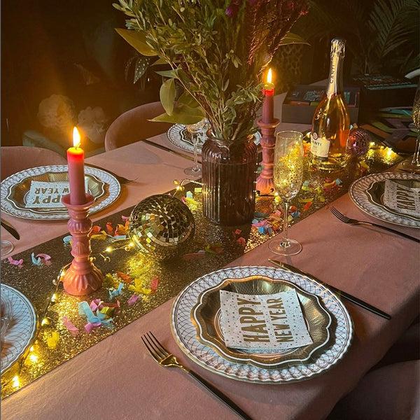 Talking Tables Gold Glitter Table Runner | 180cm