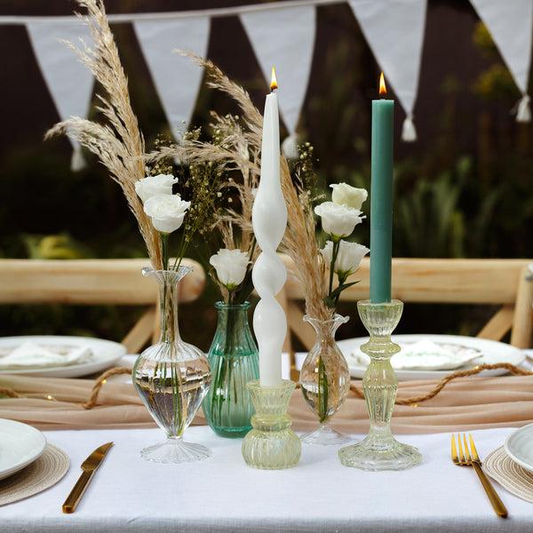 Talking Tables Green & Blue Dinner Candles - 12 Pack