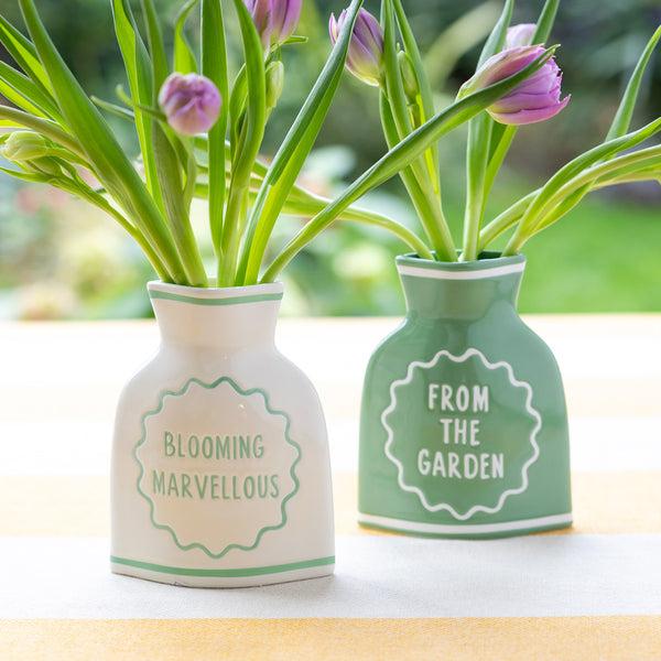 Talking Tables Green Ceramic Bud Vase - 10cm