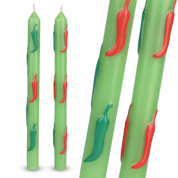 Talking Tables Green Chilli Dinner Candles - 2 Pack