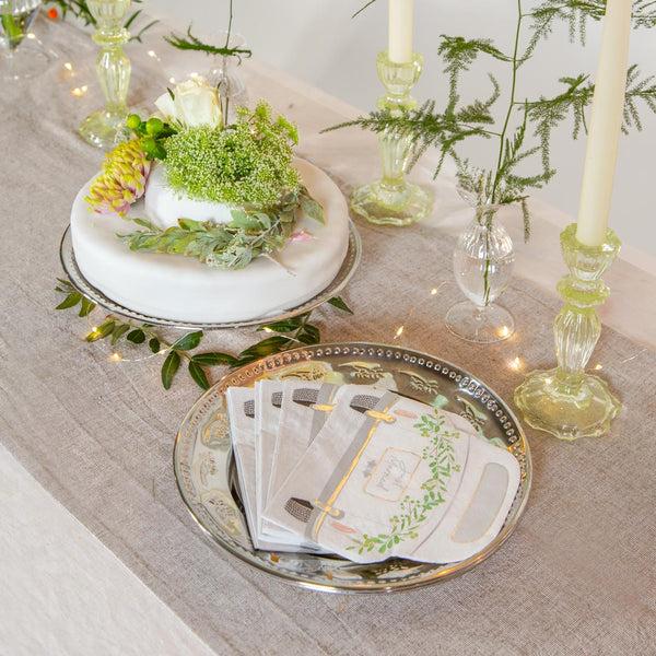 Talking Tables Green Glass Candlestick Holder