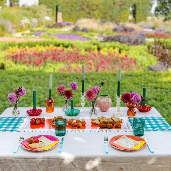 Talking Tables Green & White Gingham Table Runner - 2m